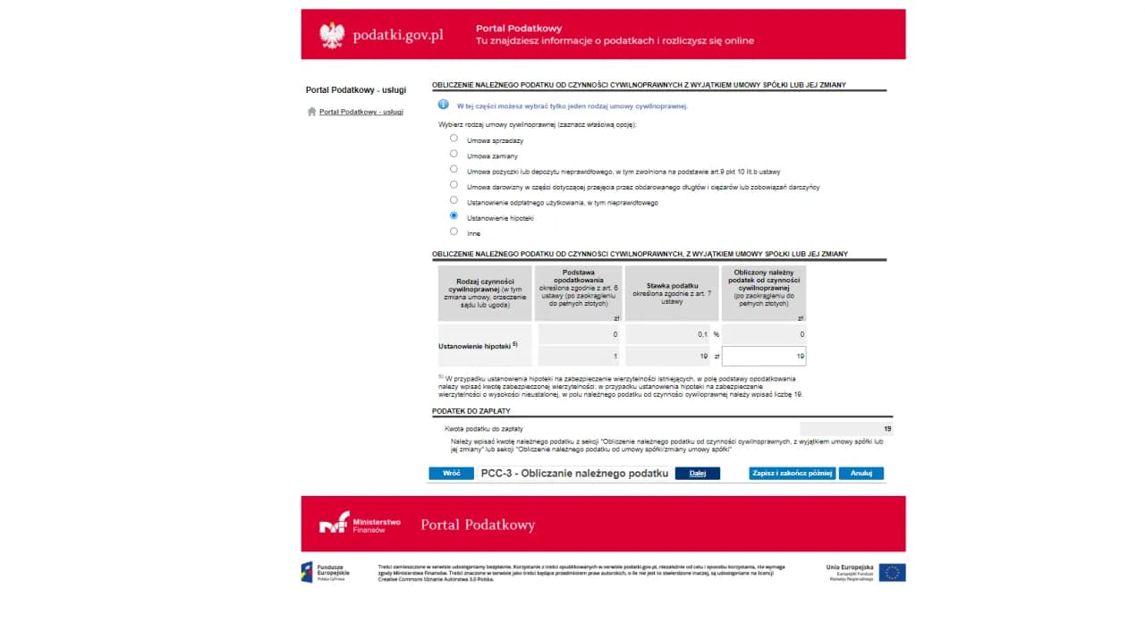 Jak wypełnić PCC-3 przy ustanowieniu hipoteki, uniknij błędów
